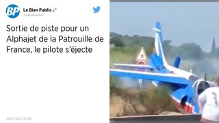 Un avion de la Patrouille de France fait une sortie de piste à l’aéroport de Perpignan