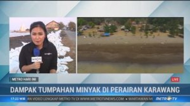 Tumpahan Minyak di Perairan Karawang Semakin Berkurang