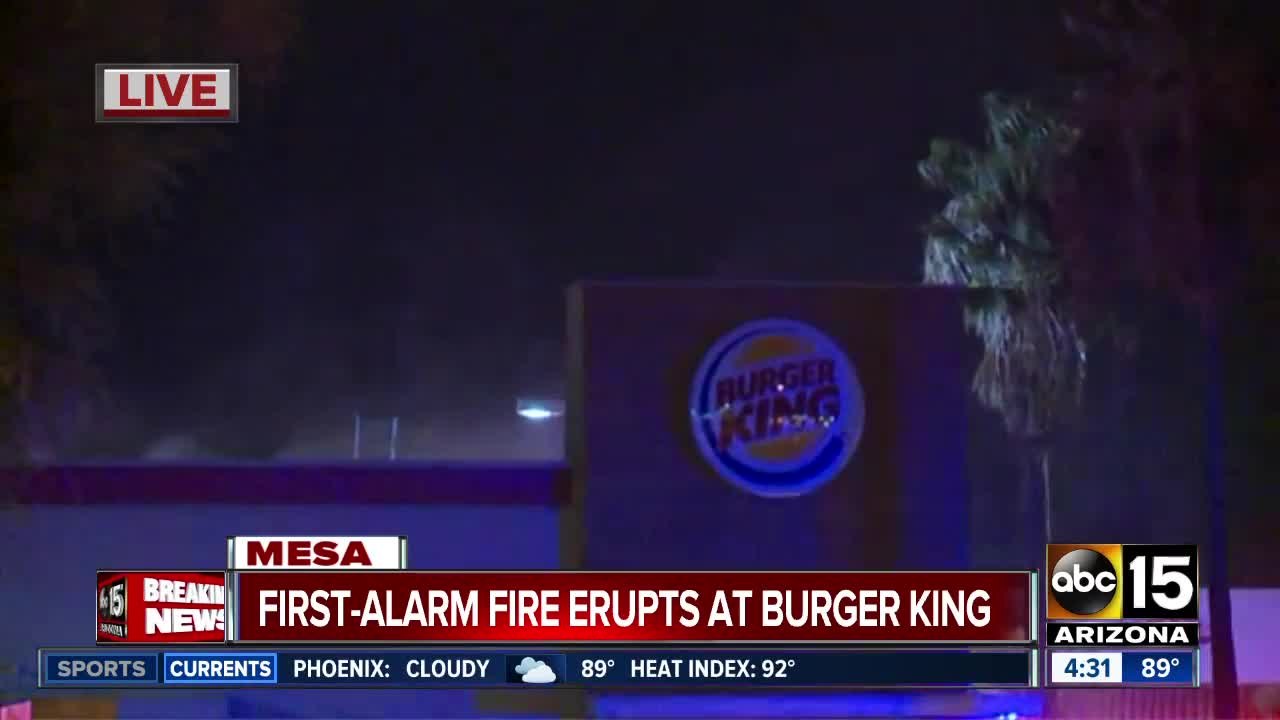 Mesa Burger King erupts in flames
