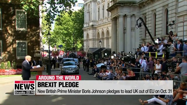 New British Prime Minister Boris Johnson pledges to lead UK out of EU on Oct. 31