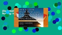 [Doc] Health Policy and Advanced Practice Nursing: Impact and Implications