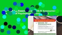 [GIFT IDEAS] Essentials of WAIS-IV Assessment (Essentials of Psychological Assessment)