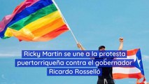 Ricky Martin se une a la protesta puertorriqueña contra el gobernador Ricardo Rosselló