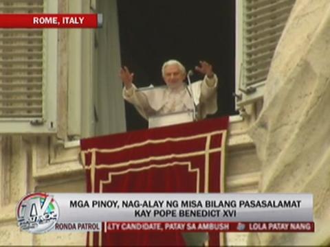 Pinoys in Rome offer thanksgiving Mass for pope