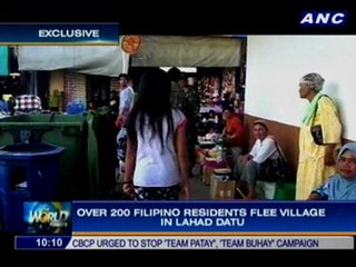 Download Video: Over 200 Filipino residents flee village in Lahad Datu