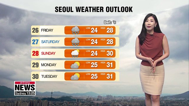 Heavy monsoon downpours to spread over most of Korea 072519