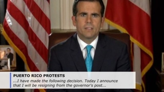 Governor of Puerto Rico resigns amid scandal, mass protests