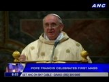 Pope Francis celebrates first mass