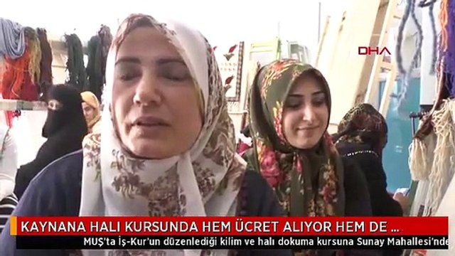 KAYNANA HALI KURSUNDA HEM ÜCRET ALIYOR HEM DE ÖĞRENİYOR