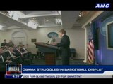 Obama struggles in basketball display