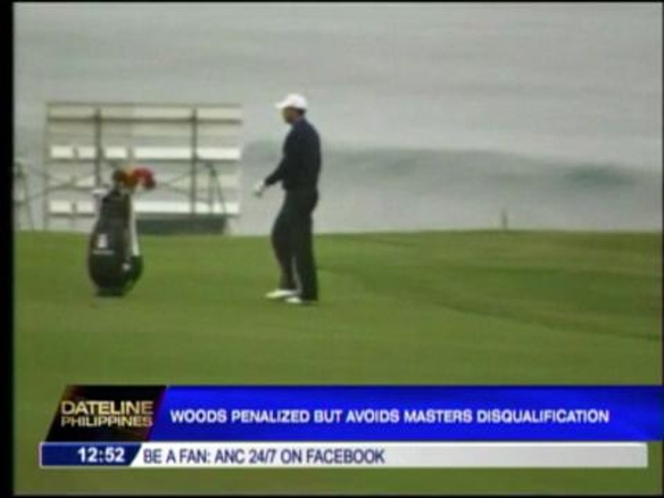 Woods penalized but avoids disqualification