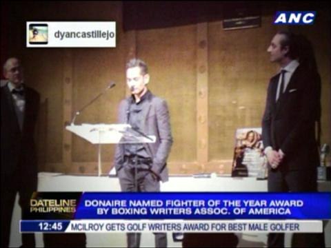 Donaire formally accepts BWAA 'Best Fighter' award
