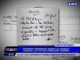 Moreno presents memo allegedly linking Lim to his February arrest