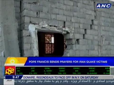 Pope Francis sends prayers to Iran quake victims