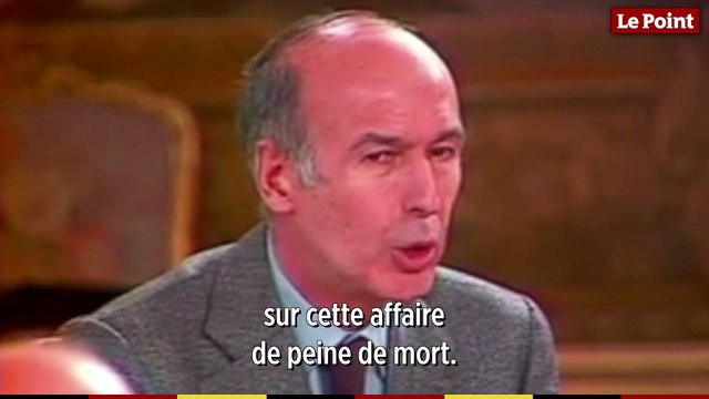 Valéry Giscard d'Estaing à propos de la peine de mort
