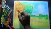 How to draw Village scenery with oil pastel for kids ( 396 )