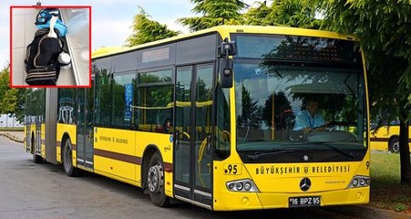 Bursa'da bir otobüsün içinde unutulan valizin içinden kaz çıktı