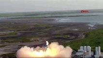 DHA DIŞ- SpaceX'in uzay aracı, kalkış öncesi alev aldı