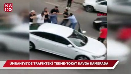 Download Video: Trafikte tartışan iki sürücü tekme tokat kavga etti