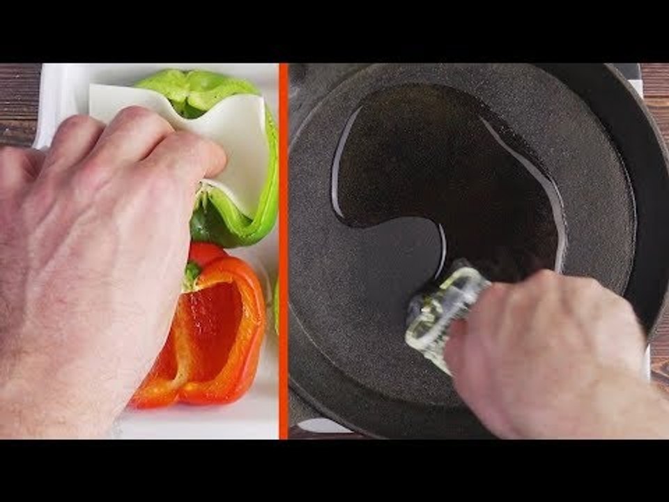 You've Definitely Never Stuffed Your Peppers Like THIS, But The Combination Is Awesome!