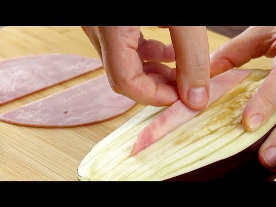 A Must For Ham Lovers! Cut The 2 Eggplant Halves Lengthwise – Delicious!