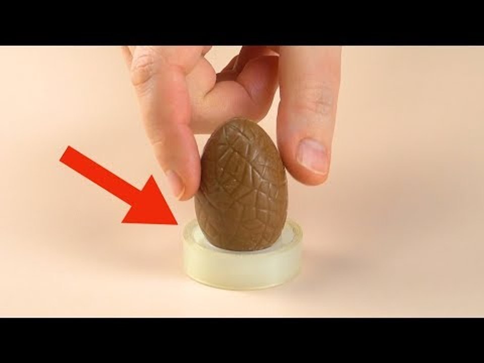 Stick A Chocolate Egg On A Roll Of Tape – How Crazy!