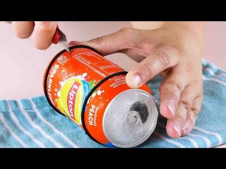 Check Out How Cool Those Cans Look In The Garden!