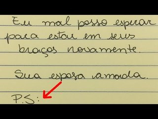 Depois de ler a carta de sua esposa, o homem corre até a garagem.