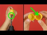 Drill A Hole In The Kinder Egg – This Is Perfect For The Office