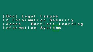 [Doc] Legal Issues In Information Security (Jones   Bartlett Learning Information Systems