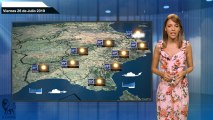 El pronóstico del tiempo para el viernes 26 de julio.