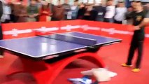 Timo Boll played in China with fans. Show TT. HD