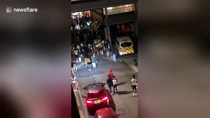 Hundreds flee from Tottenham estate after police arrive at the scene of 'block party'