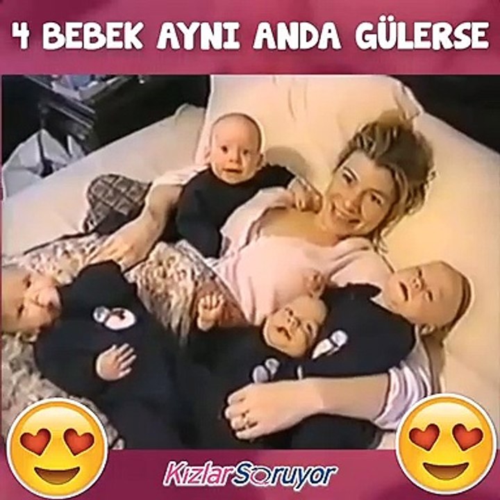 4 bebek aynı anda gülerse