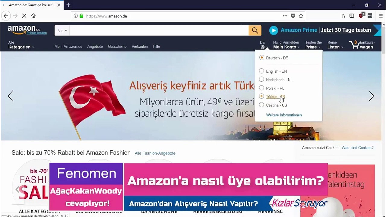 Amazon hesap açma