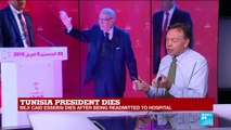 Tunisia president dies: 