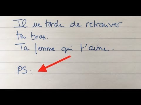 Quand cet homme lit la lettre de sa femme, il court immédiatement dans le garage