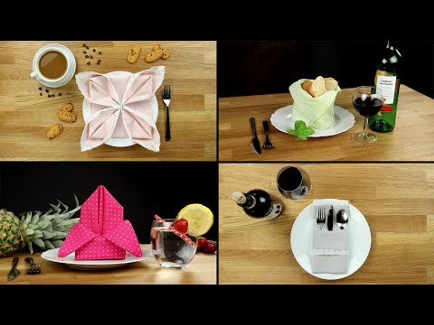 Decoração: aprenda a dobrar guardanapos de 6 formas diferentes