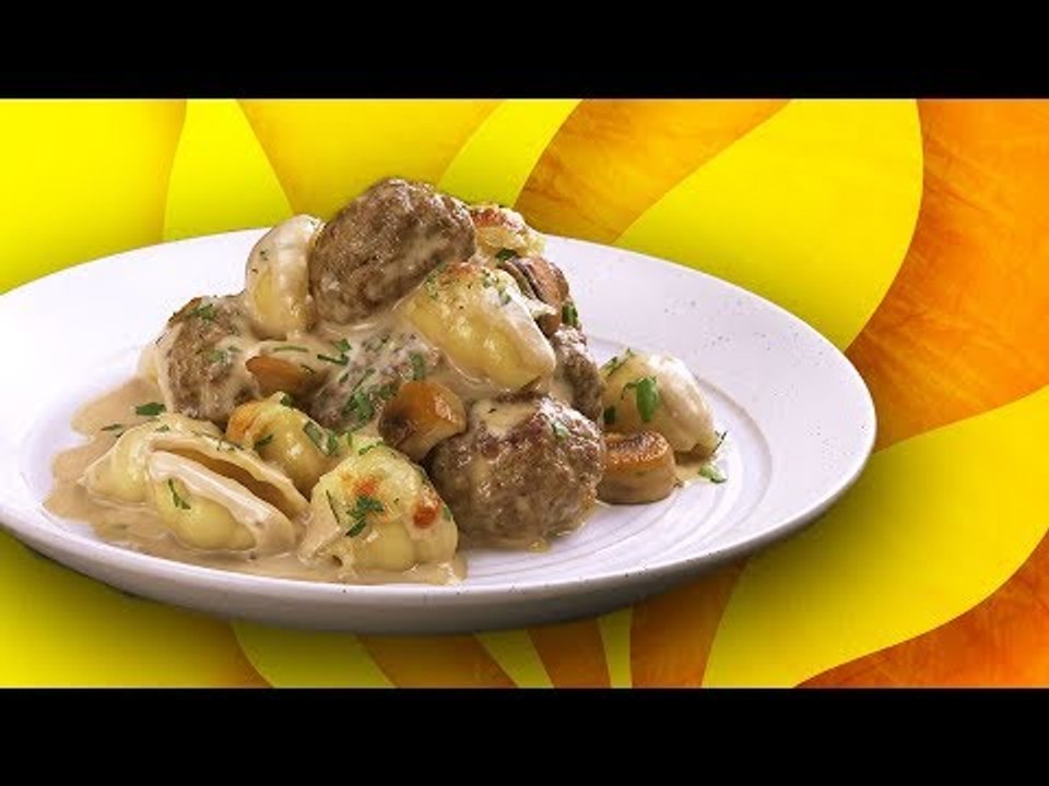 Pâtes forestières aux boulettes de viande : saveurs automnales dans l'assiette