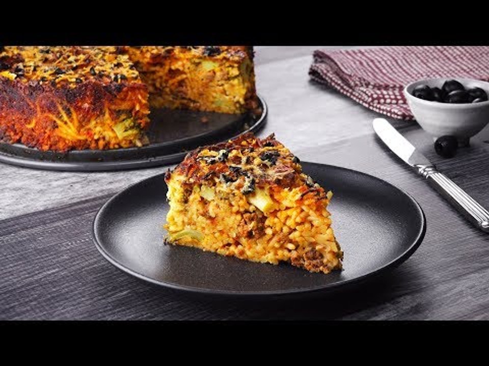 Les pâtes bolo prennent de la hauteur et se transforment en gâteau.