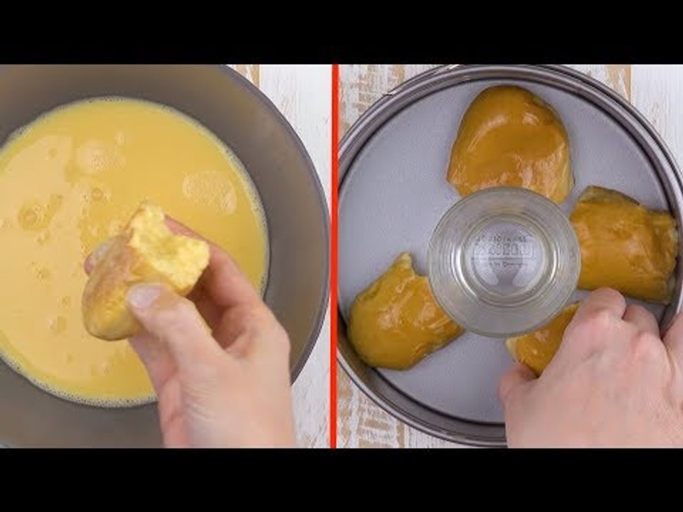 Le verre au milieu du pain fait toute la différence dans cette recette
