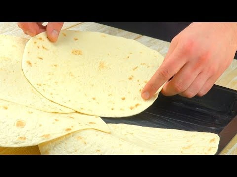 Si vous mettez les 7 tortillas comme ça, ça va danser dans l'assiette. Olé !