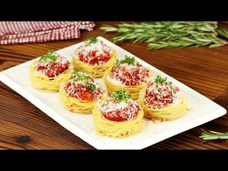 Muffin de espaguete com almôndega: sucesso instantâneo