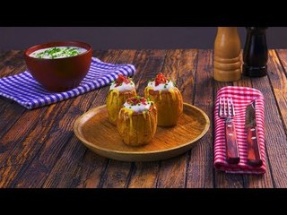Um vulcão de sabores: Grill de batatas recheadas.