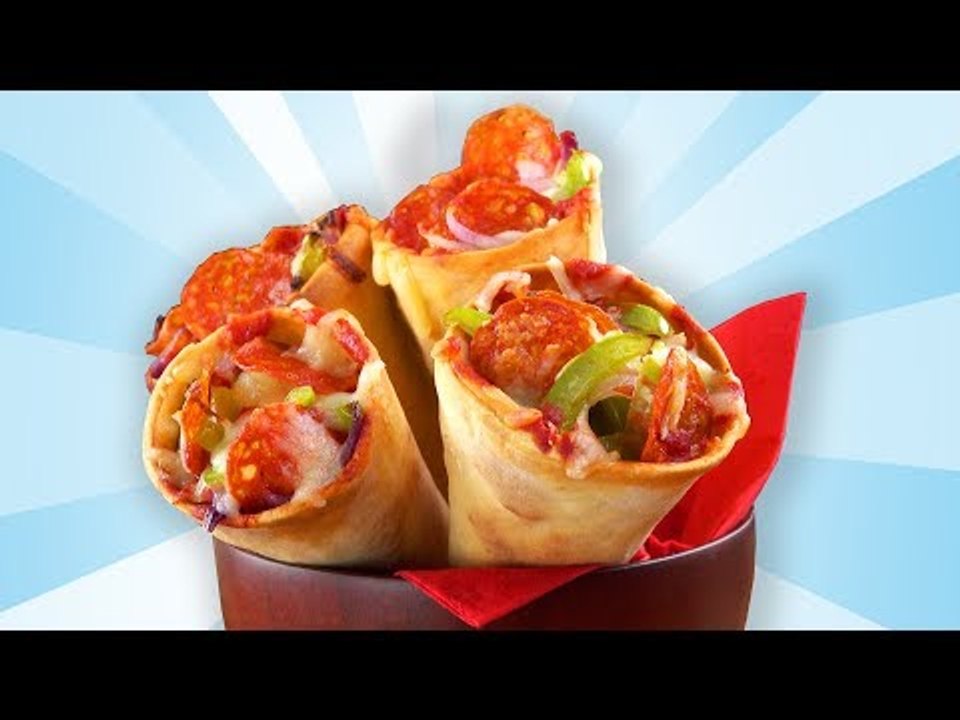 Delicioso e prático: cone de pizza
