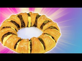 Um cheeseburger caseiro e diferente: anel de cheeseburger
