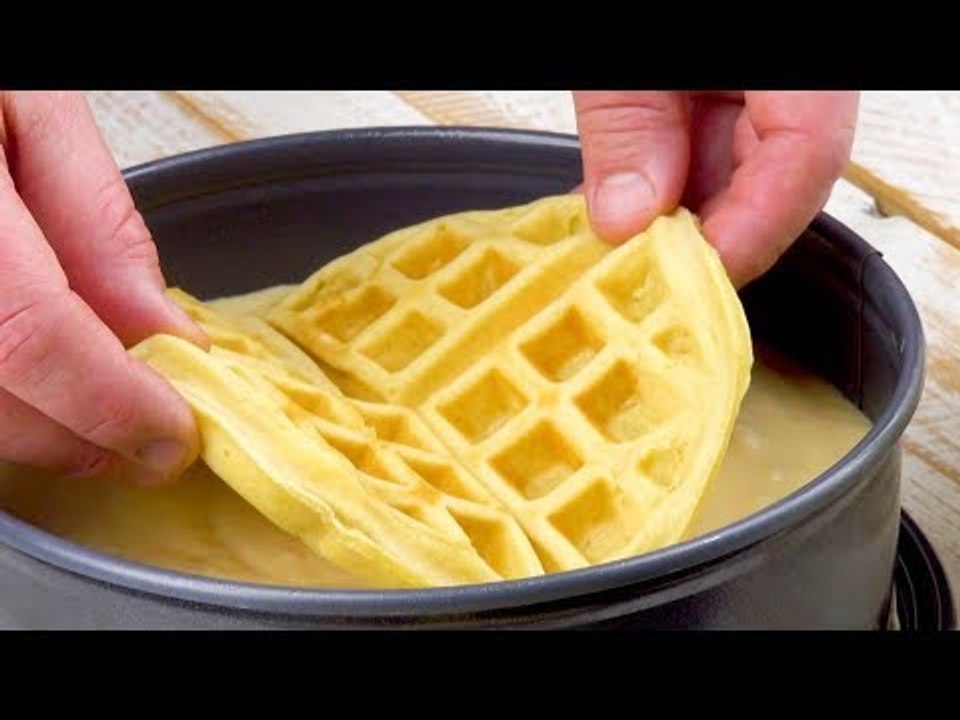 Pressione 3 waffles na massa. Por quê?...