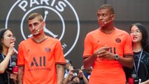 Mbappé et Verratti présentent  le nouveau maillot du PSG à la couleur inédite