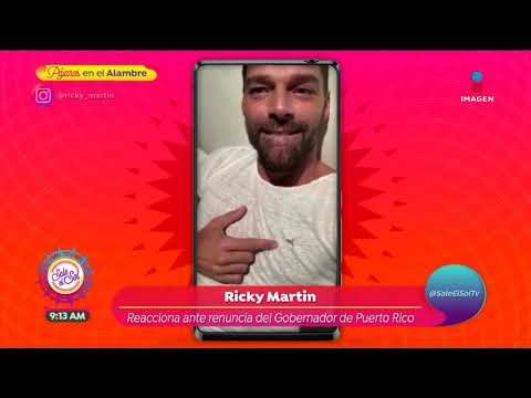 Ricky Martin reacciona ante renuncia de gobernador de Puerto Rico | Sale el Sol