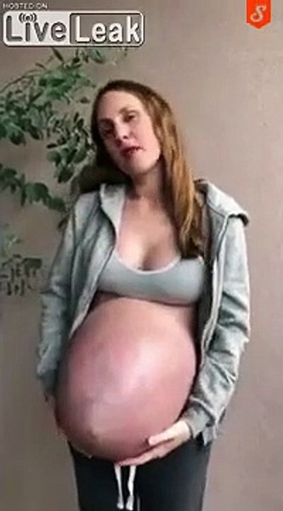 Regardez à quoi ressemble le ventre d'une femme enceinte de triplés